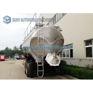 Aluminum Lifting Flour Powder Tanker Trailer 45 Cbm Food Grade Tank Semi Trailer